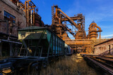 Fototapeta Miasto - Blast furnace equipment of the metallurgical plant