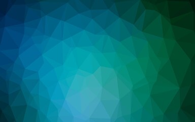 Wall Mural - Dark Blue, Green vector abstract mosaic background.