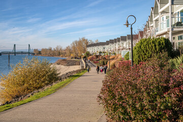 Riverfront condominiums in Vancouver Washington state.