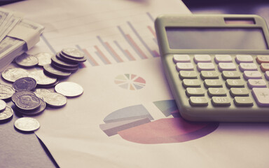 Money,finance,business concept about other on work table,soft focus.