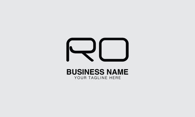 RO R O initial modern minimal creative logo vector template image