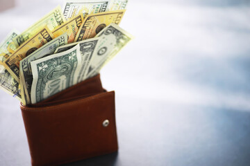 Group of money stack of 100 US dollars banknotes a lot of the background texture. Cash money in a large pile as a finance background.