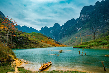 Ma Pi Leng Mountain view from Nho Que River, one of the most beautiful is a River in Vietnam