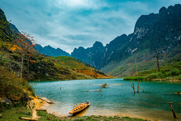 Ma Pi Leng Mountain view from Nho Que River, one of the most beautiful is a River in Vietnam