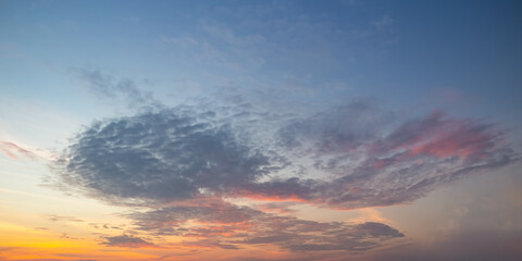 Wall Mural - world environment day concept: sky and clouds autumn sunset background