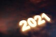 © semisatch - Happy New Year 2021. Numbers Banner, 3D rendering