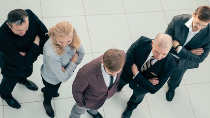 Wall Mural - top view. group of various business people .