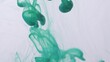 drop green ink paint in water 4k