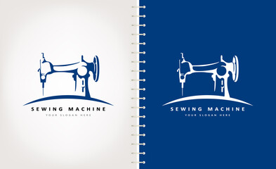 Sewing machine logo vector design