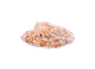 Himalayan Pink Salt isolated on white