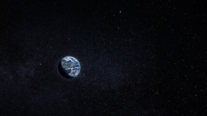 Wall Mural - planet earth in outer space. earth view from space. elements of image furnished by nasa