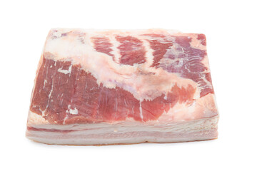 Raw pork belly with streaks