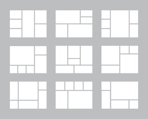 Wall Mural - photo collage. presentation frames layout memories photography garish vector templates. illustration
