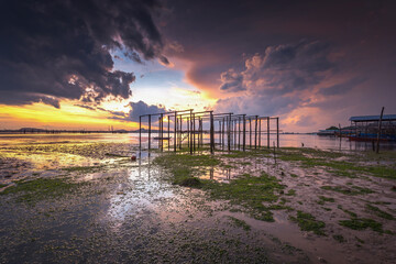 Wall Mural - Wonderful Sunset moment at batam bintan island indonesia