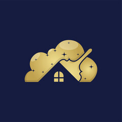 Poster - Luxury Cleaning Cloud Real Estate Logo Design Template