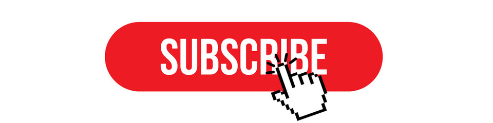 Youtube subscribe button flat icon. Vector illustration