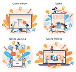 Mobile app development online service or platform set
