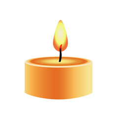 Sticker - happy new year golden candle decoration icon