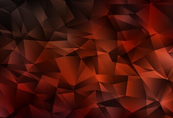 Dark Red vector polygon abstract background.