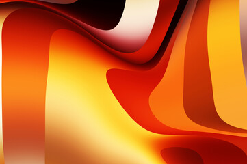 Fluid abstract background with colorful gradient. 2D illustration of modern movement.