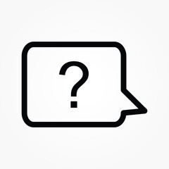 Sticker - button question icon vector illustration 