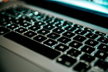 Modern Black Keyboard Of Laptop