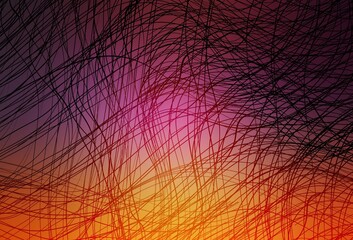 Wall Mural - Light Pink, Yellow vector layout with curved lines.