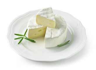 Sticker - fresh brie cheese on white plate