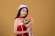 © nokkaew - Portrait of cute Asian Christmas Santa Claus girl