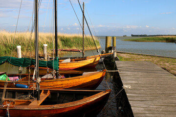 Sailing Boats In The Harbour Of Althagen, Germany