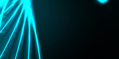 Neon colorful abstract design of light waves. Digital background with neon light glowing effect. Bright rays wallpaper.