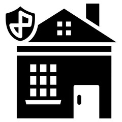 Sticker - Solid home protection vector design 