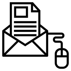 Sticker - Blog document icon in line design 