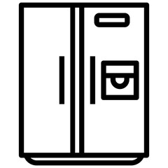 Poster - Fridge icon line vector design.