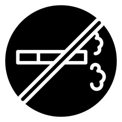 Sticker - No smoking in solid vector 