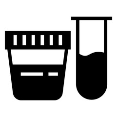 Poster - Diagnostic test urinalysis icon glyph vector 