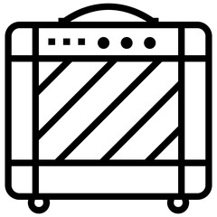 Poster - Electric amplifier line icon vector