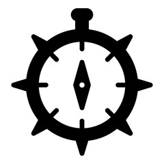 Poster - Compass rose vector in solid design 