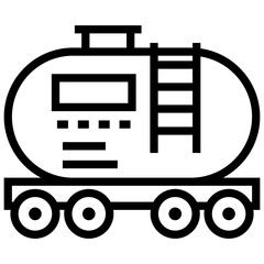 Poster - Oil tanker icon line vector design 