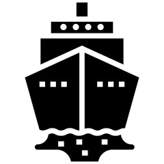 Sticker - Ship oil spill in solid design 