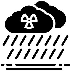 Sticker - Nuclear rain in solid design 