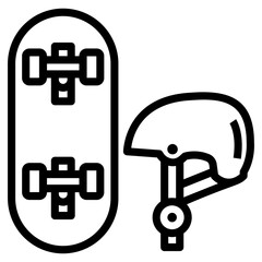 Wall Mural - Roller skates icon in line design