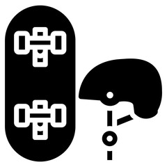 Sticker - Roller skates icon in glyph design