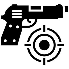 Sticker - Shooting game vector filled design