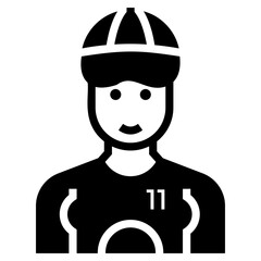 Poster - Sport girl avatar in glyph design