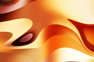 Fluid abstract background with colorful gradient. 2D illustration of modern movement.