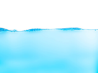 Water splash with bubbles of air, isolated on the white background.