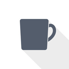 Wall Mural - Drink vector icon, cup of coffee flat design illustration