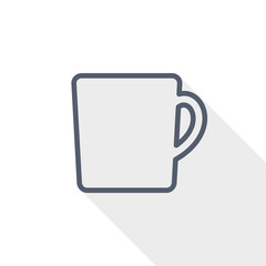 Aufkleber - Drink vector icon, cup of coffee flat design illustration
