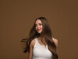 © Utkamandarinka - Beautiful long hair woman healthy clean skin happy female portrait